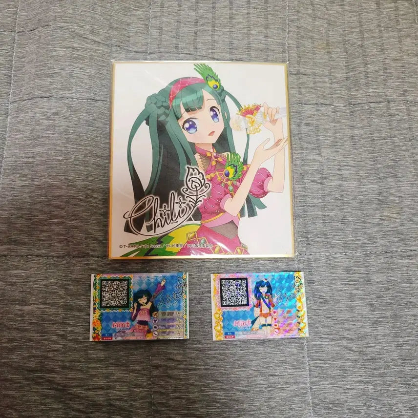 [BUNJANG] PriPara Chiriri Signed Shikishi Art Board / 프리파라 치리 색지