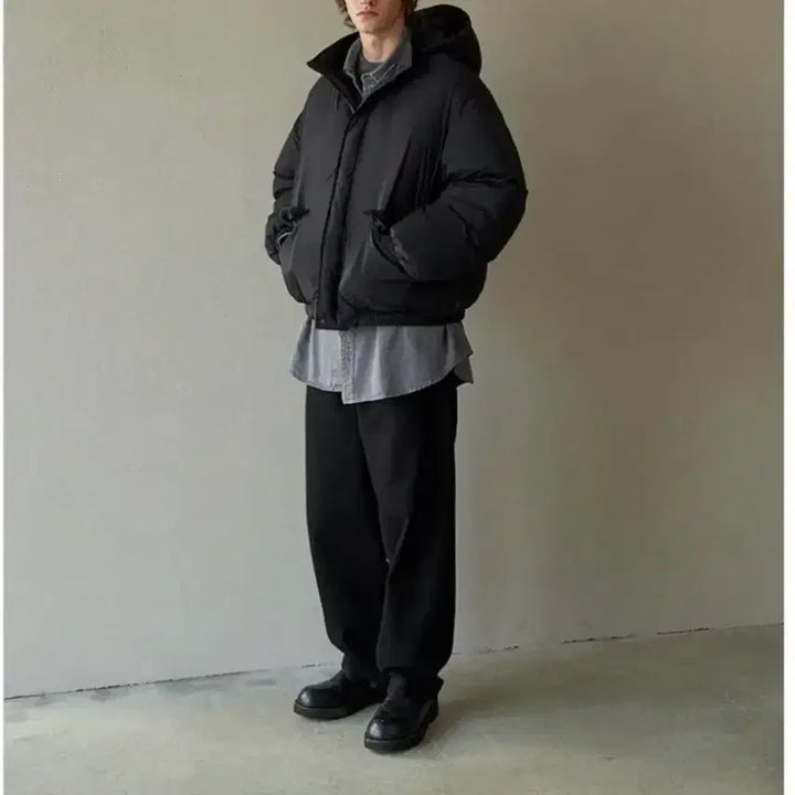 [BUNJANG] Unspecified Group Down Hooded Padded Jacket L / 덕 다운 후드 패딩 L 자켓