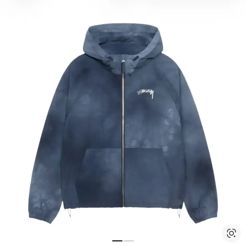 [BUNJANG] Stussy Wave Dye Beach Shell Jacket Navy M / 스투시 웨이브 다이 비치 쉘 자켓 네이비 M