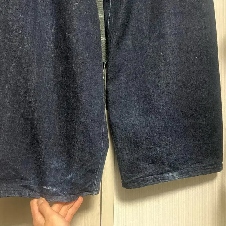 [BUNJANG] Hatching Room Indigo Wide Curve Jeans / 해칭룸 와이드 커브진 인디고 1사이즈