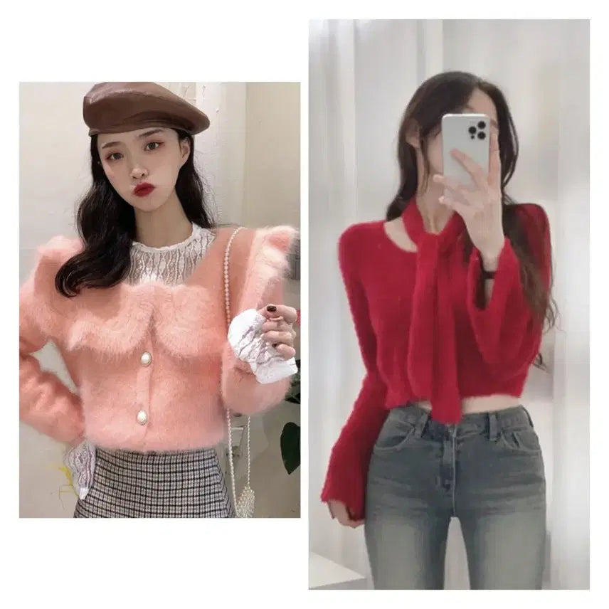 [BUNJANG] Unworn Angora Knit Sweater Bundle / 미착용 앙고라니트 2개