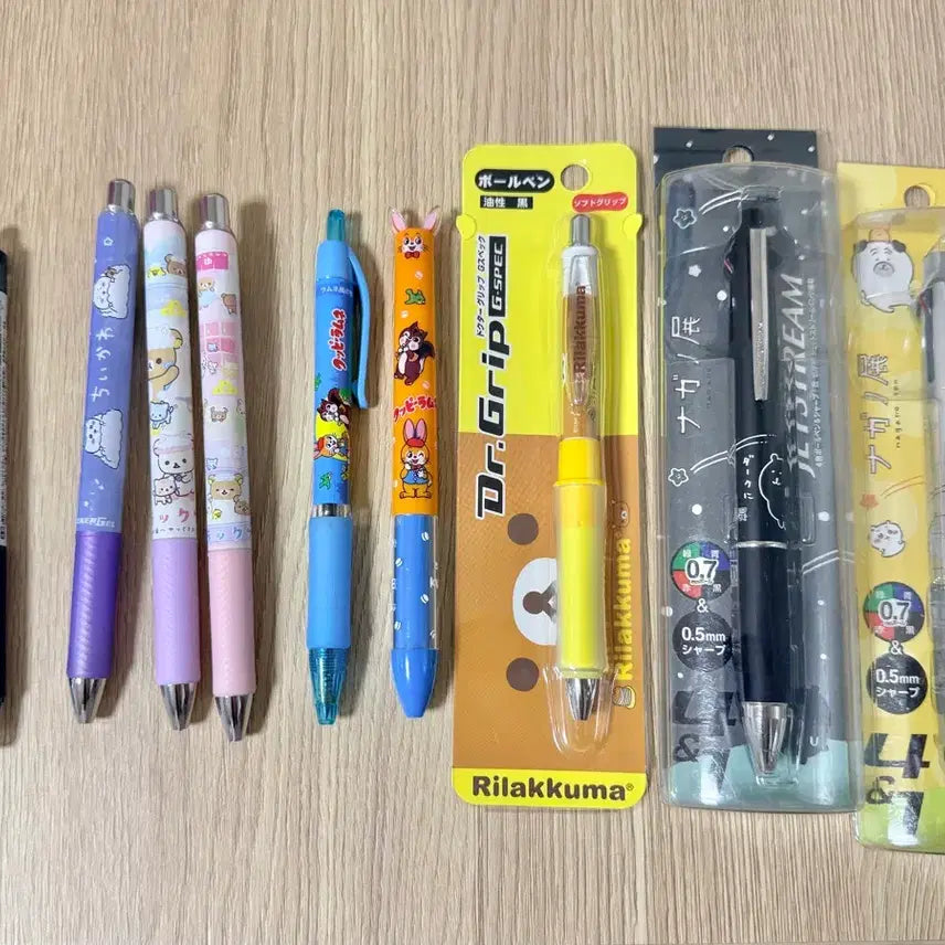 [BUNJANG] Various Characters Pens Bundle Set / 리락쿠마, 치이카와, 농담곰 볼펜