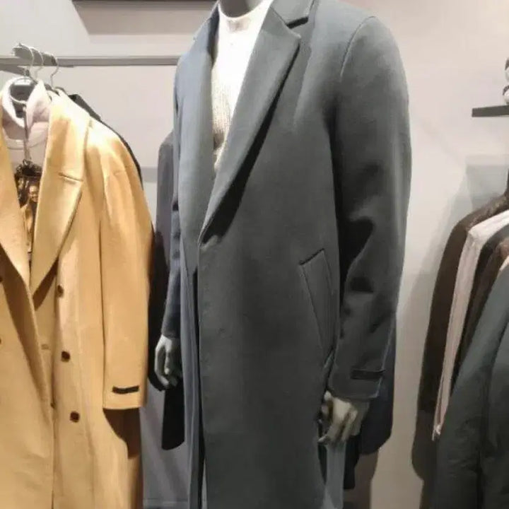 [BUNJANG] ANDZ Wool Cashmere Double Coat (Khaki/105) / 앤드지 울 캐시미어 더블 코트 (카키색/105)