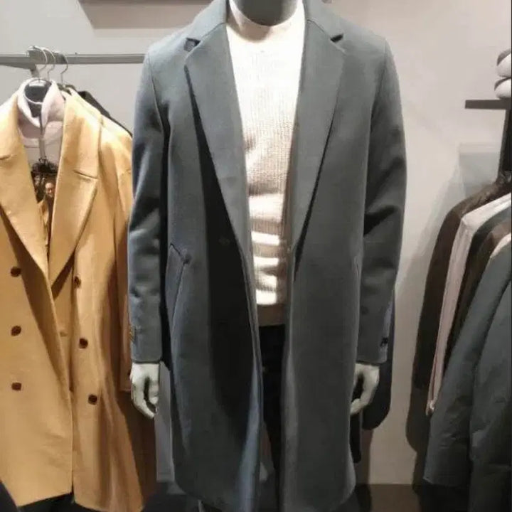 [BUNJANG] ANDZ Wool Cashmere Double Coat (Khaki/105) / 앤드지 울 캐시미어 더블 코트 (카키색/105)