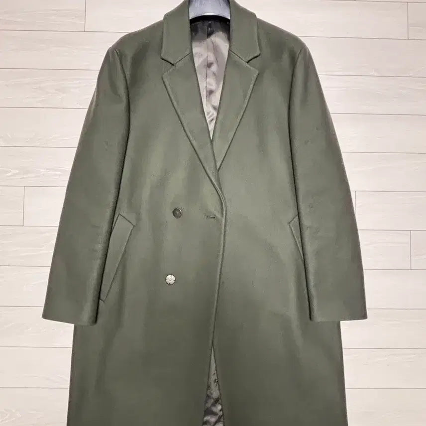 [BUNJANG] ANDZ Wool Cashmere Double Coat (Khaki/105) / 앤드지 울 캐시미어 더블 코트 (카키색/105)