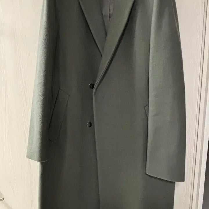 [BUNJANG] ANDZ Wool Cashmere Double Coat (Khaki/105) / 앤드지 울 캐시미어 더블 코트 (카키색/105)