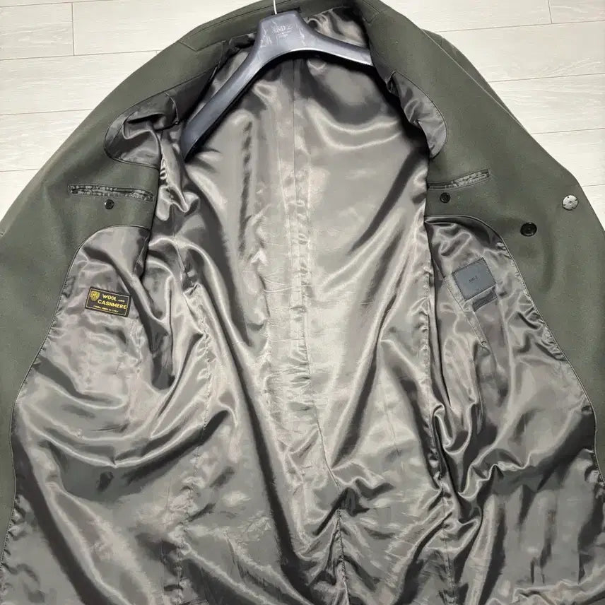 [BUNJANG] ANDZ Wool Cashmere Double Coat (Khaki/105) / 앤드지 울 캐시미어 더블 코트 (카키색/105)