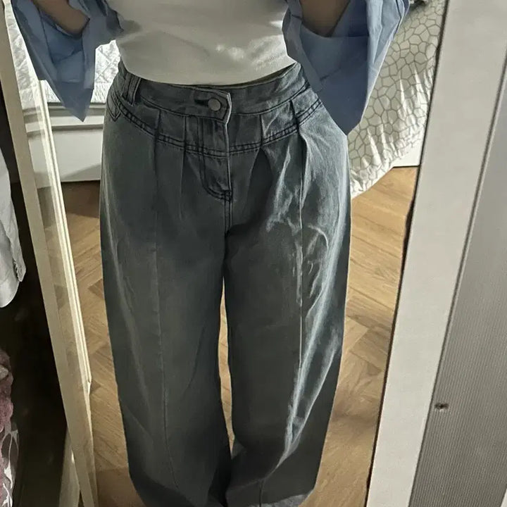 [BUNJANG] Ariel Style Wide Leg Jeans / 에이블리 아리엘스타일 청바지