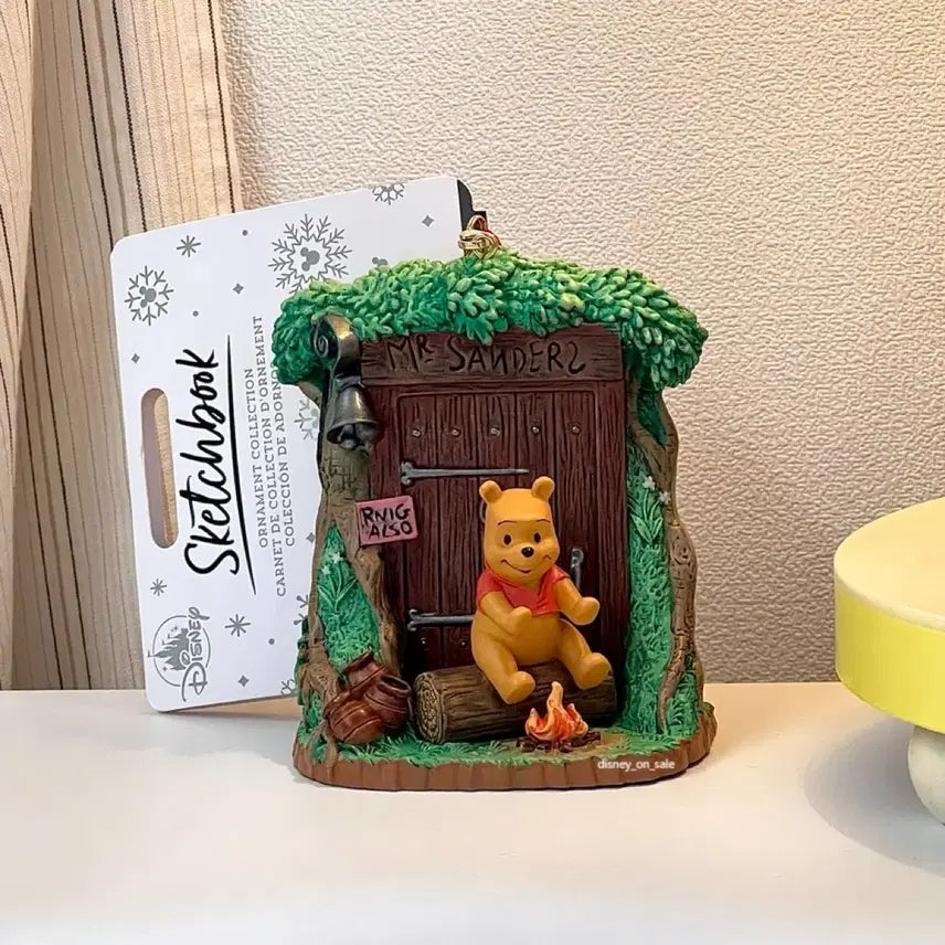 [BUNJANG] Disney Winnie the Pooh Campfire Treehouse Ornament Figure / 디즈니 곰돌이푸 오너먼트 모닥불 나무집 2026 2025 푸우 피규어