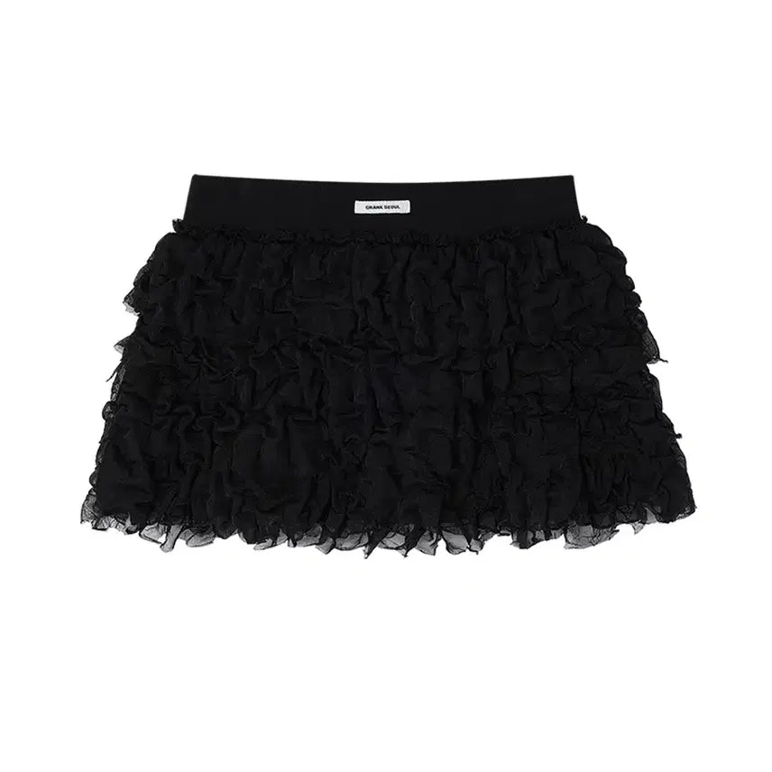 [BUNJANG] Crank Frill Shirring Mini Skirt / 크랭크) 프릴 셔링 미니 스커트 (새상품)