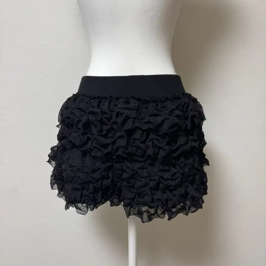 [BUNJANG] Crank Frill Shirring Mini Skirt / 크랭크) 프릴 셔링 미니 스커트 (새상품)