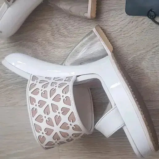 [BUNJANG] Alexander McQueen White Mule Sandals 35 1/2 / 알렉산더맥퀸 화이트 뮬 샌들 35 1/2