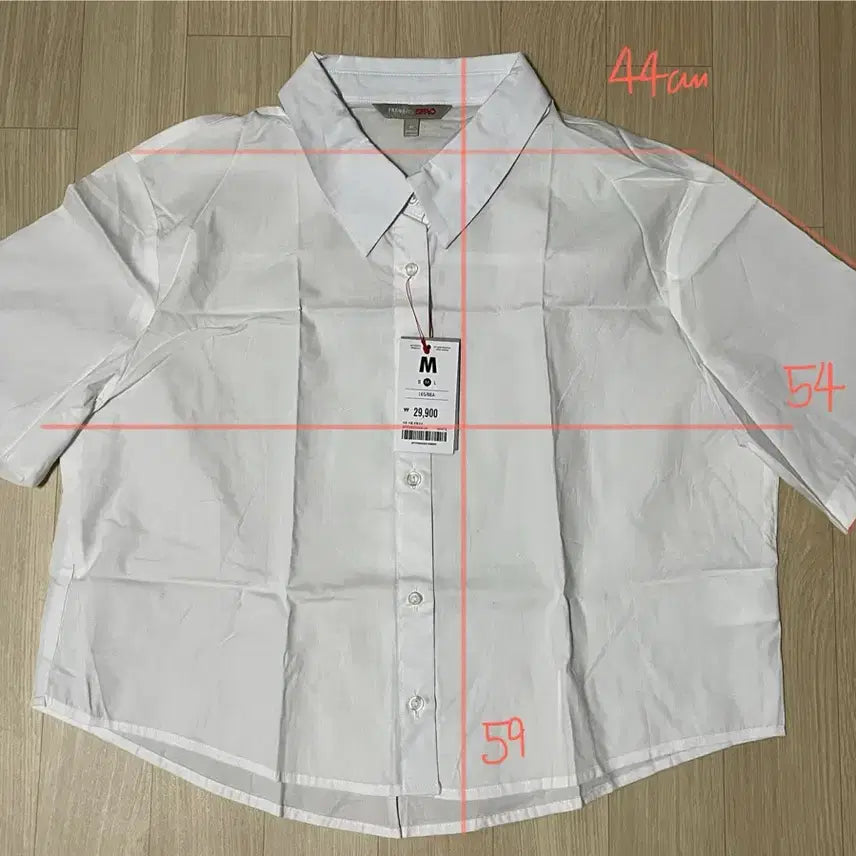 [BUNJANG] SPAO White Short-Sleeve Shirt (M) / SPAO 흰색 반팔 셔츠 M
