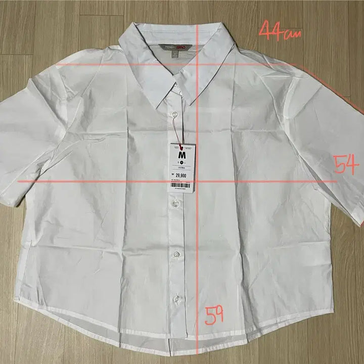 [BUNJANG] SPAO White Short-Sleeve Shirt (M) / SPAO 흰색 반팔 셔츠 M