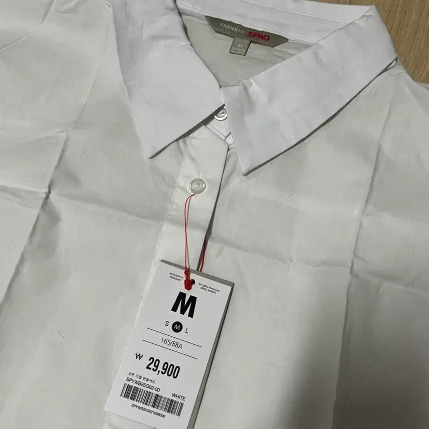 [BUNJANG] SPAO White Short-Sleeve Shirt (M) / SPAO 흰색 반팔 셔츠 M
