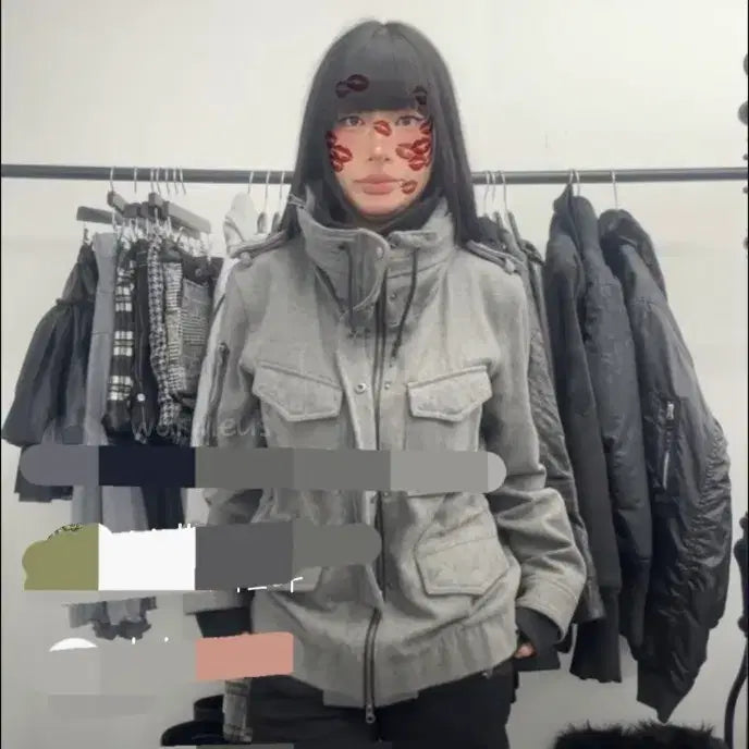 [BUNJANG] ACR Q Vintage Preview Two-Way Gray Jacket / 큐빈티지 ACR 프리뷰 투웨이 그레이 자켓