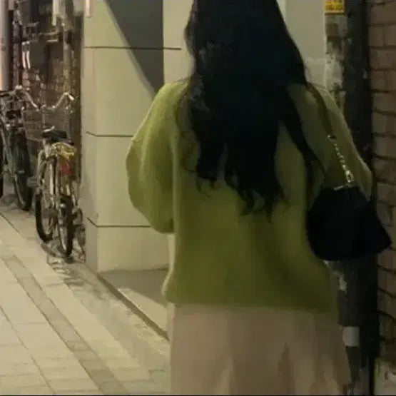 [BUNJANG] Loose Fit V-Neck Knit Sweater / 루즈핏 브이넥 니트 올리브 / 퍼플