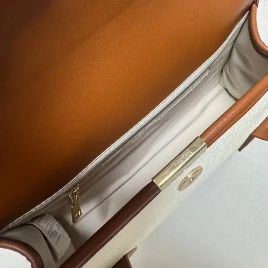 [BUNJANG] 8 Seconds Ivory Canvas Shoulder Bag / 에잇세컨즈 아이보리 캔버스 숄더백