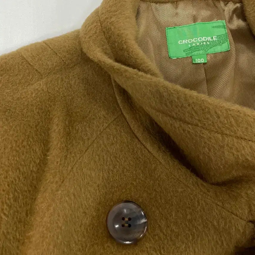 [BUNJANG] Crocodile Alpaca Wool Coat / 크로커다일 알파카 모직 코트