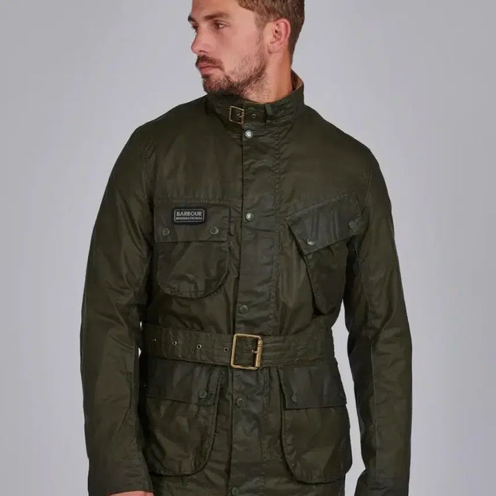 [BUNJANG] Barbour International Olive Wax Jacket XL / 바버 인터내셔널 올리브 왁스 자켓 x