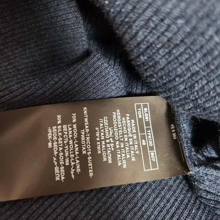 [BUNJANG] Tom Ford Navy Wool Silk Turtleneck / 톰포드 네이비 울 실크 목폴라