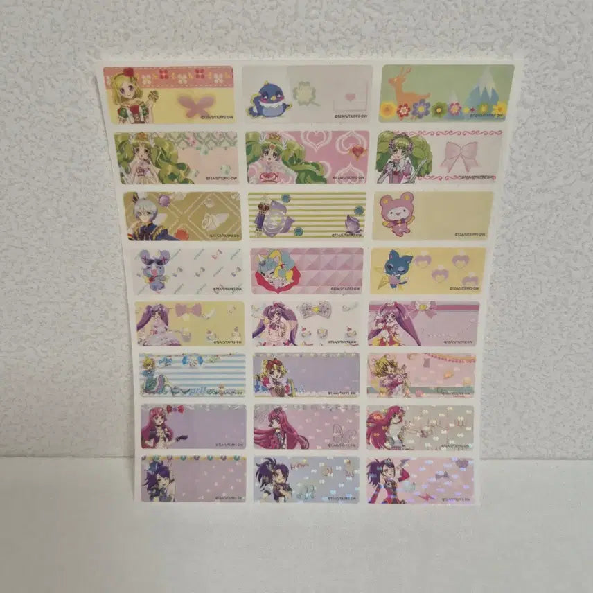 [BUNJANG] PriPara V-Square Name Sticker Set / 프리파라 브이스퀘어 네임 스티커 라라미래소피도로시온아로마파루루그레이하이디