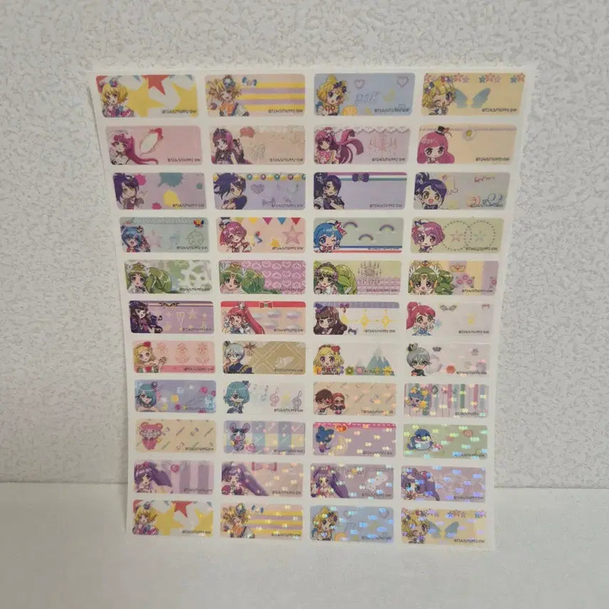 [BUNJANG] PriPara V-Square Name Sticker Set / 프리파라 브이스퀘어 네임 스티커 라라미래소피도로시온아로마파루루그레이하이디