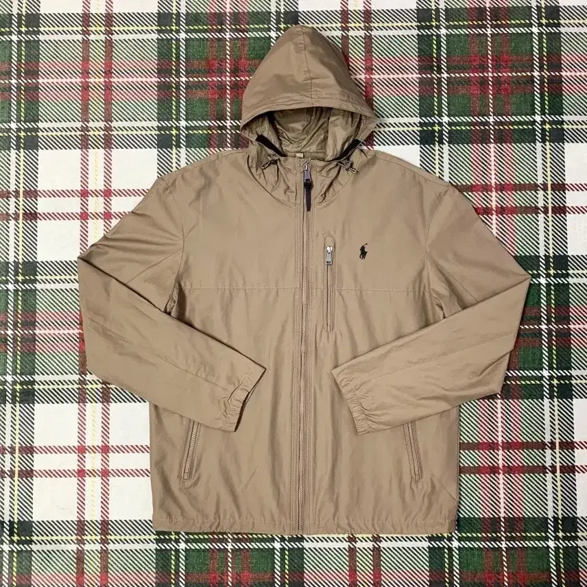 [BUNJANG] Ralph Lauren Anorak Windbreaker Jacket (Beige, L) / [L] 폴로 랄프로렌 체스트포켓 아노락 바람막이 자켓