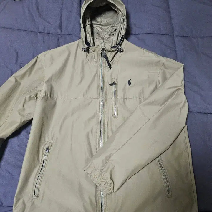 [BUNJANG] Ralph Lauren Anorak Windbreaker Jacket (Beige, L) / [L] 폴로 랄프로렌 체스트포켓 아노락 바람막이 자켓