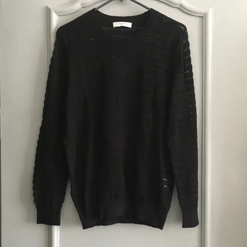 [BUNJANG] Sandro Striped Sheer Knit Top / 산드로 스트라이프 시스루 니트 1사이즈