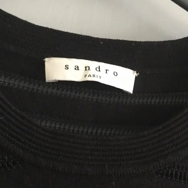 [BUNJANG] Sandro Striped Sheer Knit Top / 산드로 스트라이프 시스루 니트 1사이즈
