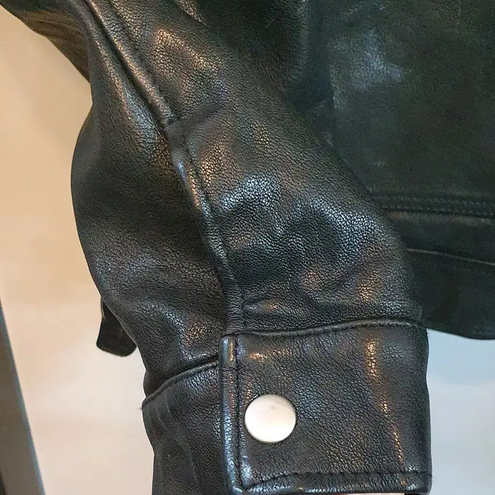 [BUNJANG] Vivastudio Leather Jacket (Black) - M / vivastudio 비바스튜디오 블랙 가죽 자켓M