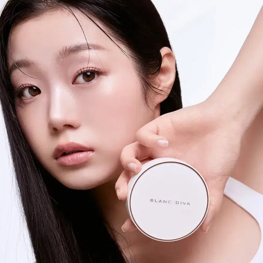 [BUNJANG] Blanc Diva Glim Coverage Cushion 17-19 Pink (Main + Refill) / 새상품)블랑디바 글림 커버리지 쿠션 17~19호 핑크(본품+리필)