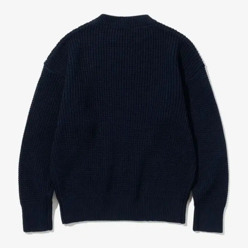 [BUNJANG] Knitted Navy Waffle Knit Sweater / Knitted 네이비 와플 니트 스웨터