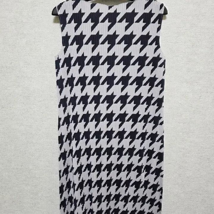 [BUNJANG] Houndstooth Pleated Long Dress / 하운드투스 플리츠 원피스