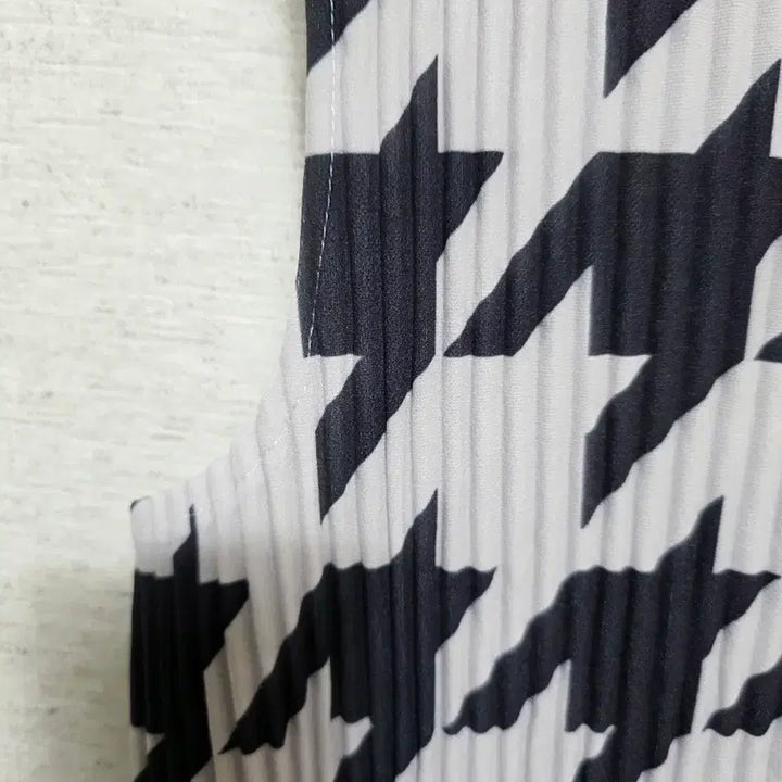 [BUNJANG] Houndstooth Pleated Long Dress / 하운드투스 플리츠 원피스