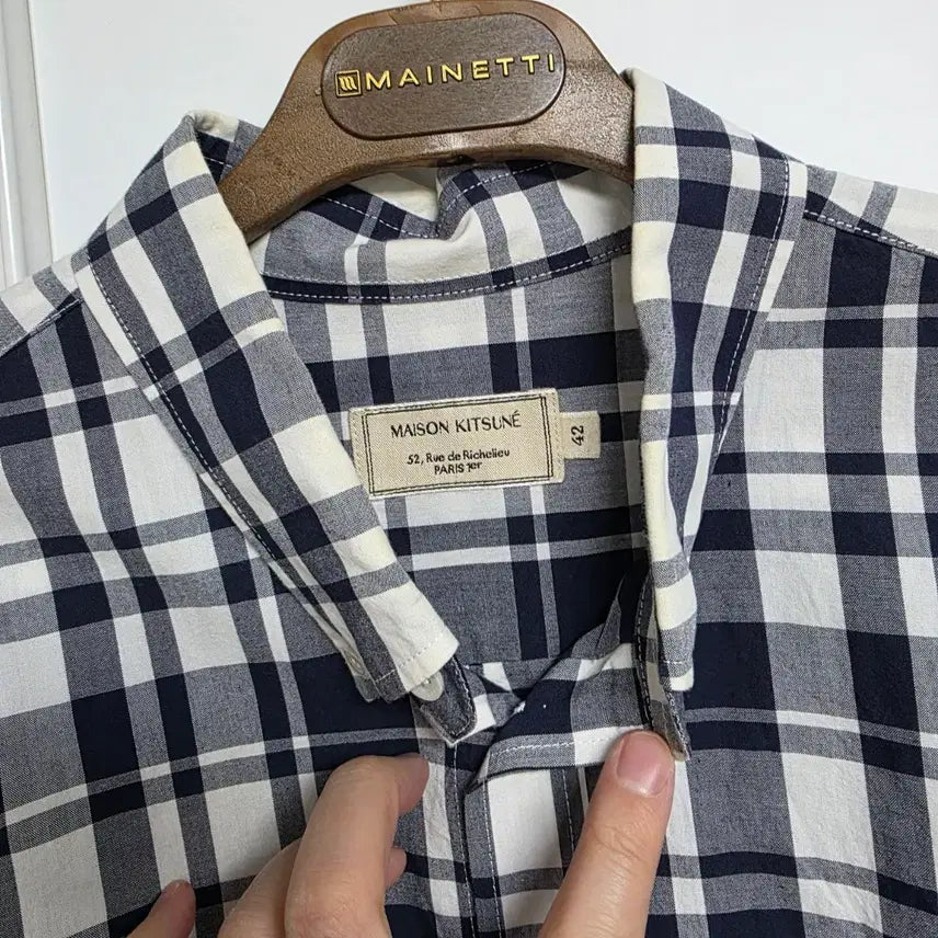 [BUNJANG] Maison Kitsune Checkered Shirt / 메종키츠네 체크셔츠