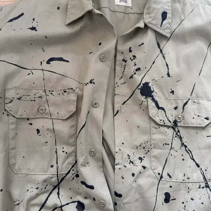 [BUNJANG] Dickies Painting Work Shirt Khaki / 디키즈 페인팅 워크 셔츠 카키