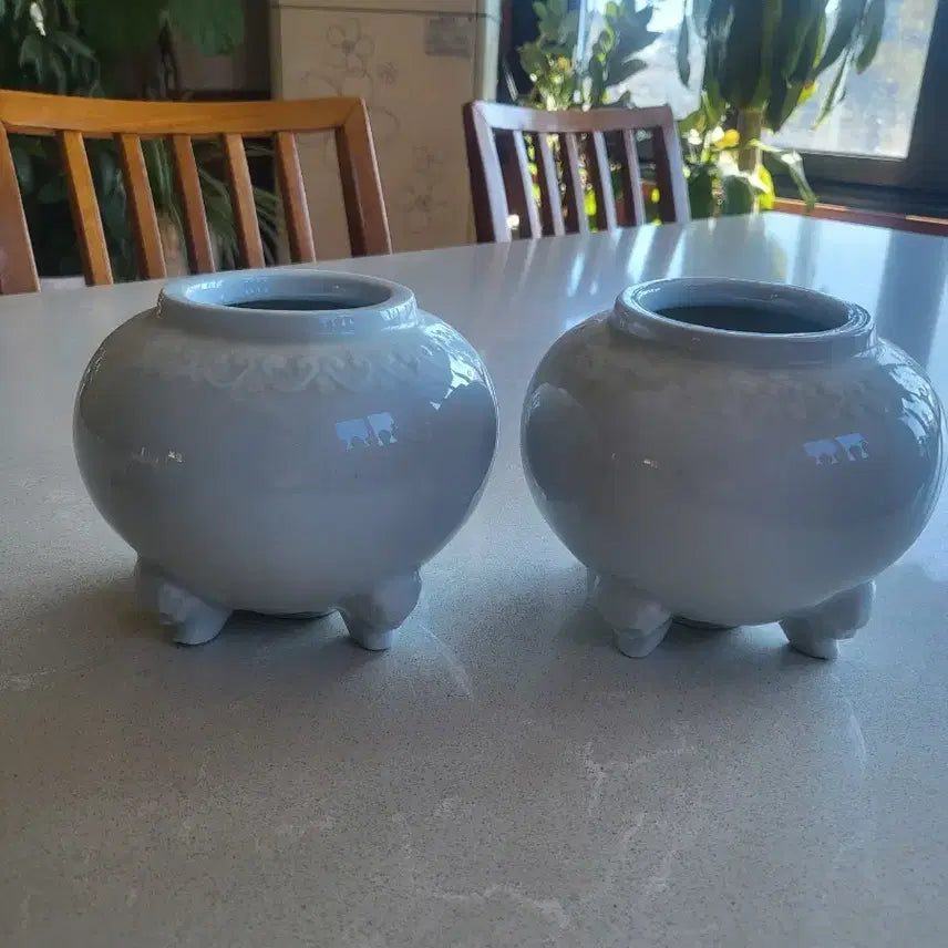 [BUNJANG] White Porcelain Moon Jar Set / 백자달항아리도자기두개