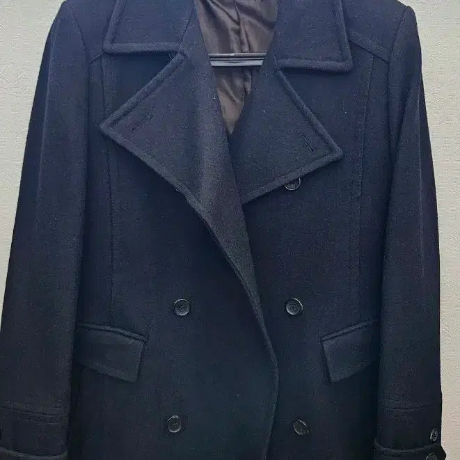 [BUNJANG] AD HOC Navy Pea Coat / AD HOC 남성 네이비 피코트 100