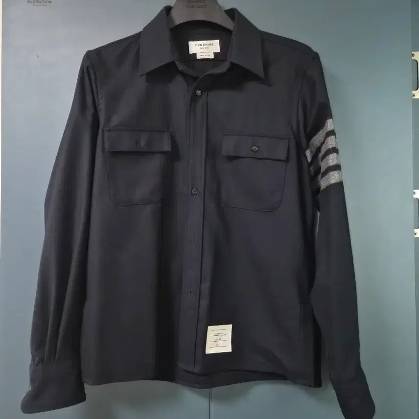 [BUNJANG] Thom Browne Wool Flannel Shirt Black Size 2 / 톰브라운 울 플란넬 셔츠 블랙 2사이즈