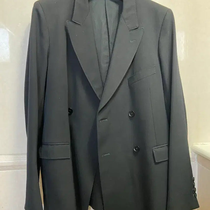 [BUNJANG] Lemaire Black Double Blazer Jacket (Size 48) / 르메르 48사이즈 블랙 더블블레이저 자켓