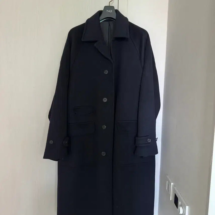 [BUNJANG] ARTIFACE Balmacaan Coat L Dark Navy / 아트이프액츠 발마칸코트L