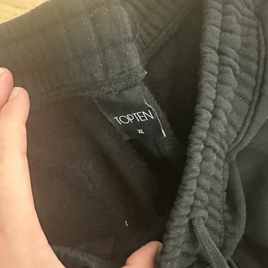 [BUNJANG] Top Ten Fleece Pants Black XL / 탑텐 기모바지 블랙 XL
