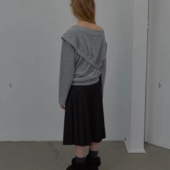 [BUNJANG] LCDC Pleated Midi Skirt / LCDC 스터드 플리츠 미디 스커트