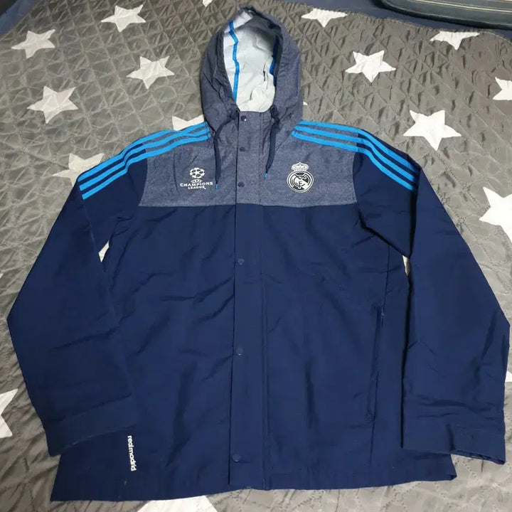 [BUNJANG] Adidas Real Madrid EU Champions All Weather Windbreaker Jacket (L) / 아디다스 레알마드리드 EU챔스 올 웨더 바람막이 자켓 (L)