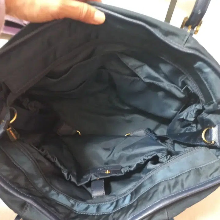 [BUNJANG] Michael Kors Fabric Shoulder Bag (Navy) / 마이클코어스 정품. 패브릭 숄더백. 네이비