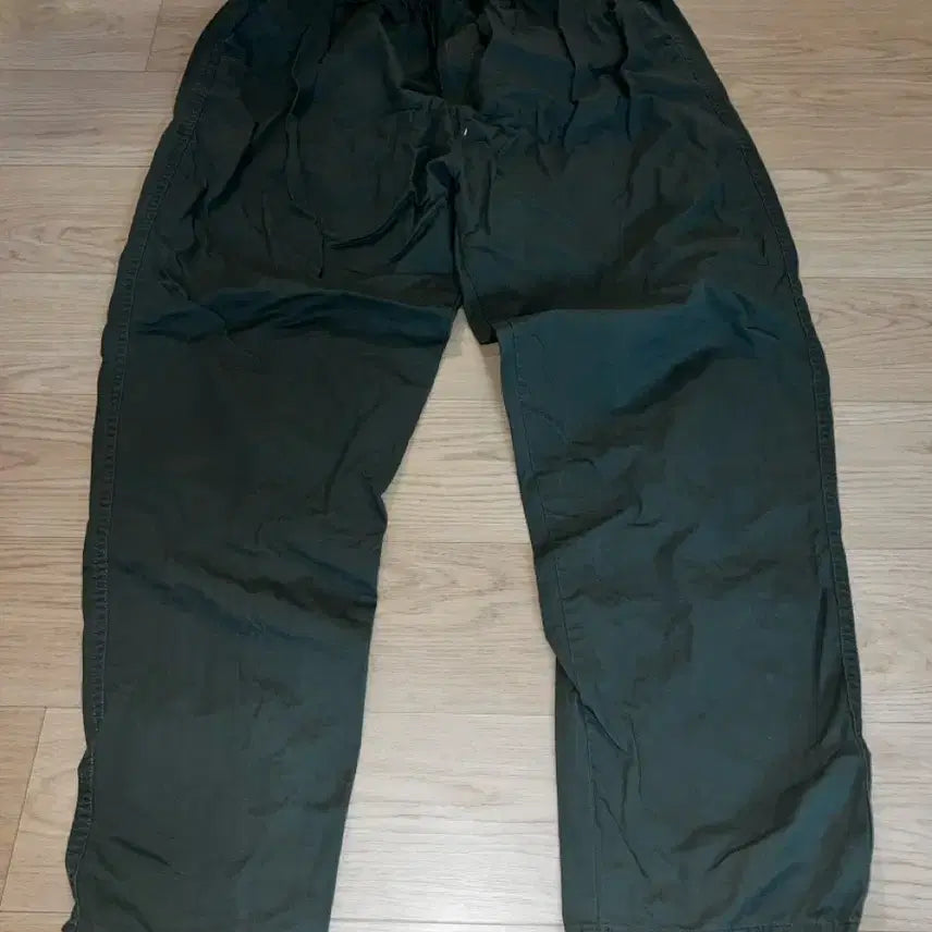 [BUNJANG] Casual Khaki Pants / 카키색 면바지 허리밴딩 팬츠