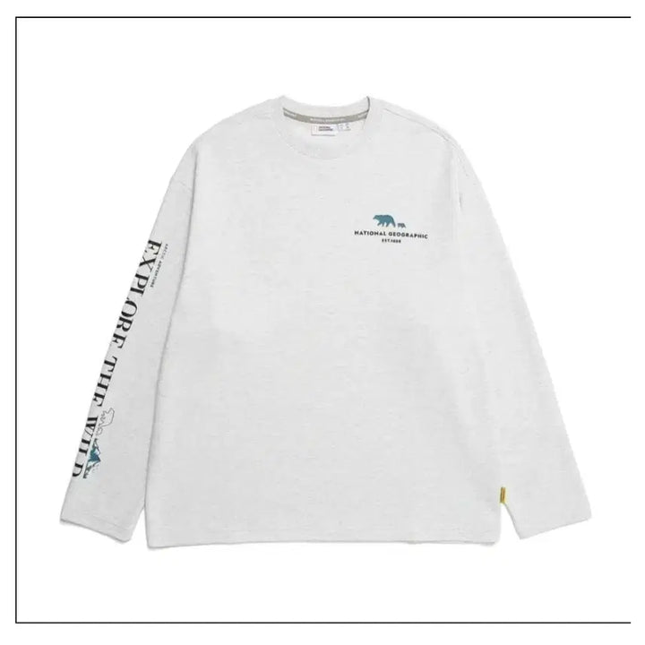 [BUNJANG] National Geographic Gray Long Sleeve Sweatshirt / 내셔널지오그래픽 맨투맨 긴팔티셔츠 회색
