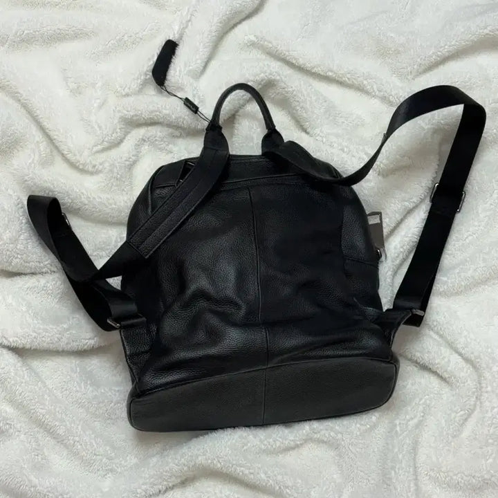 [BUNJANG] Black Leather Backpack / 블랙 가죽 백팩